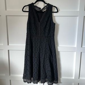 Loft size 4 black lace dress